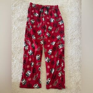 Red Holiday Themed Pajama Pants